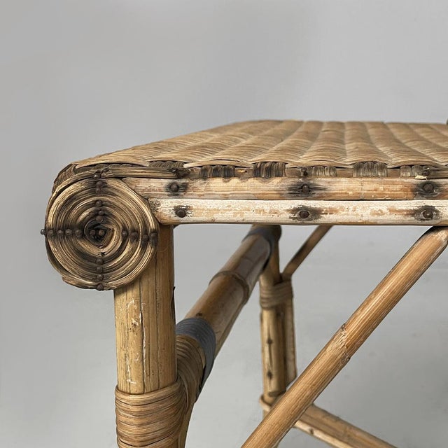 Art Nouveau Italian Chairs in Rattan and Light Blue Rattan, 1900s, Set of 2 For Sale - Image 13 of 18