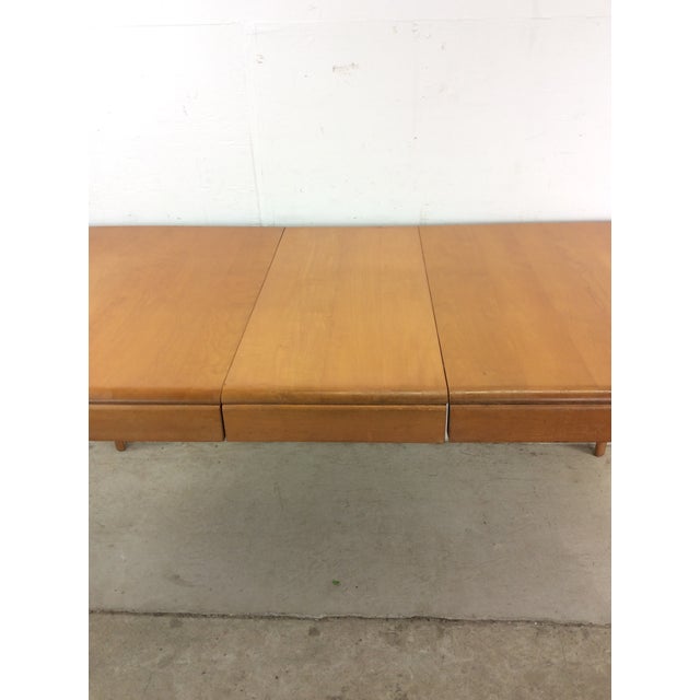 Wood Mid Century Modern Dining Table With Leaf by Heywood Wakefield For Sale - Image 7 of 12
