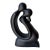 Portugal Ceramic Abstract Modern Sculpture Kissing Lovers For Sale