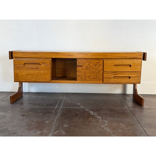 Mid-Century Modern Vintage 1980's Lou Hodges Credenza For Sale - Image 3 of 15