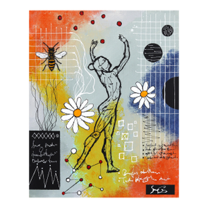 The Leap - Abstract Modern Figurative Mixed Media Original Artwork by Soren Grau