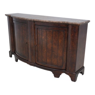 Century Country French Marble Top Sideboard Credenza For Sale