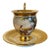 Antique Early 19th Century French Empire Paris Porcelain Tea Cup & Saucer Decorated With a Courting Couple For Sale