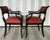 Great pair of Regency-style green painted armchairs from some point in the 20th century. Very comfortable