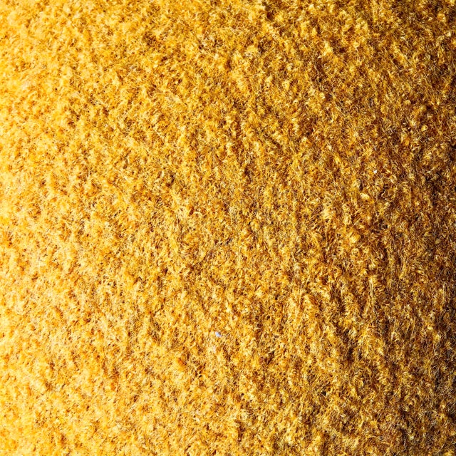 Mushroom Ottoman in Saffron Wool For Sale - Image 10 of 11