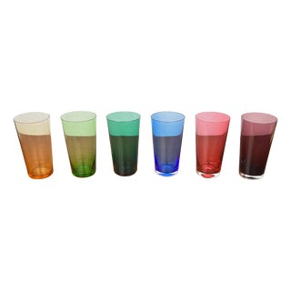Mid-Century Modern German Drinking Glasses, 1960s, Set of 6 For Sale