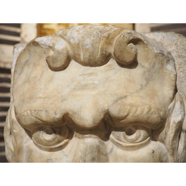 15th or 16th Century Marble Gargoyle Fountain Spout From Arezzo, Italy For Sale - Image 9 of 13