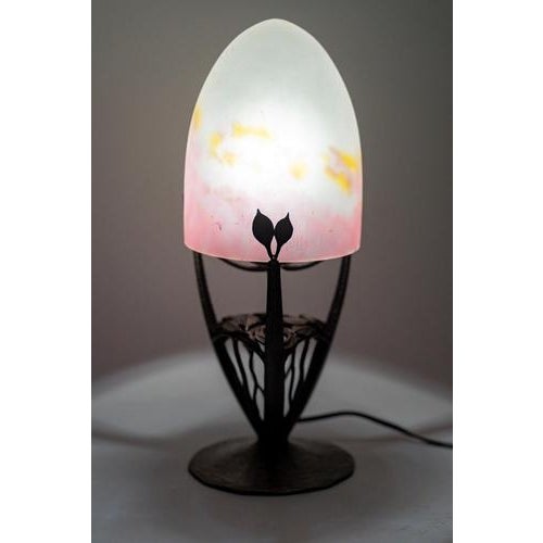 1920s Art Deco Table Lamp from Muller Frères Luneville, 1925 For Sale - Image 5 of 8