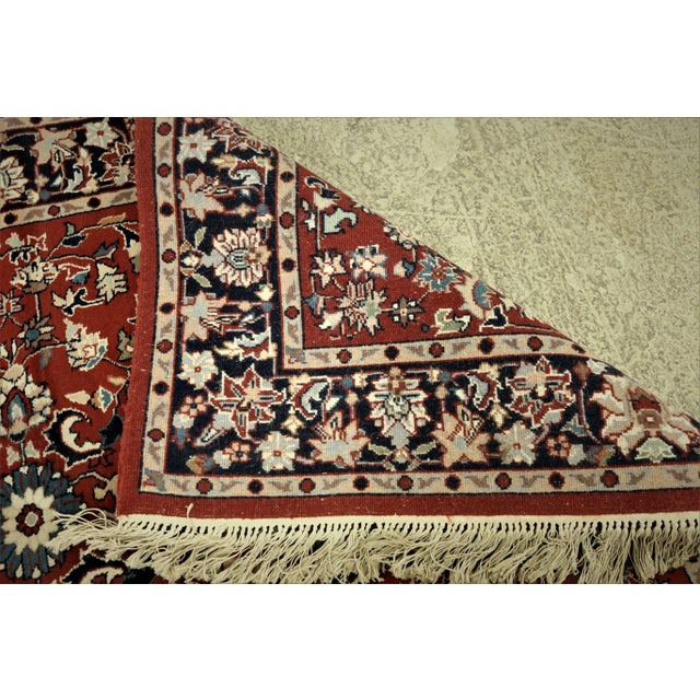 Textile Sarouk Pattern Approx. 4 X 6 Wool Area Rug For Sale - Image 7 of 9