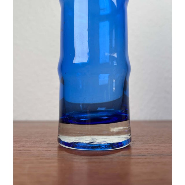 Mid-Century Swedish Glass Bamboo Vase from Aseda, Sweden, 1960s For Sale - Image 8 of 13