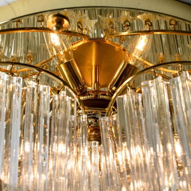 Triedri Crystal Gold-Plated Flush Mount from Venini, Italy For Sale - Image 9 of 14
