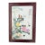 Mid 20th Century Chinese Ceramic Porcelain Wall Plaque, Orange Birds on Rock For Sale