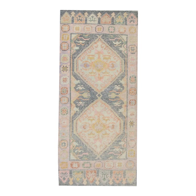Modern Turkish Oushak Rug 3' x 6'7" For Sale