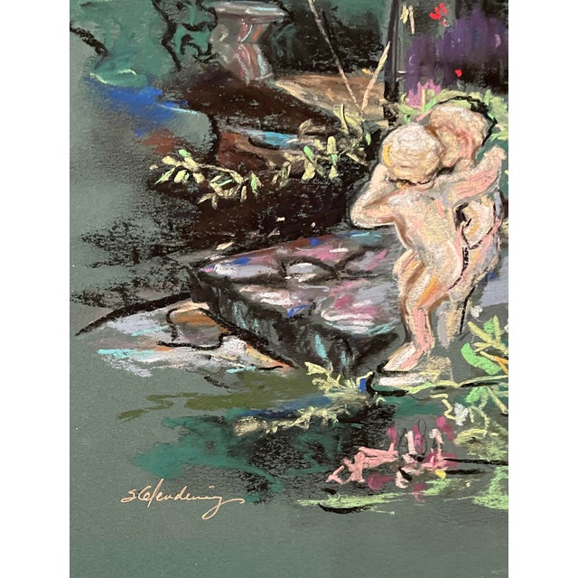 impressionist pastel on heavy paper by Washington State artist Susan Flora Glendenning (born 1948.) Signed lower left,...