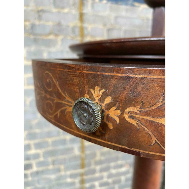 Brown Antique Barber Mirror Stand For Sale - Image 8 of 12