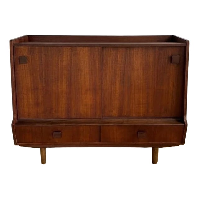 Danish Teak Sideboard with Doors and Drawers, 1960s For Sale
