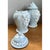 White Vintage Shell Encrusted Lidded Ceramic Urns - Pair For Sale - Image 8 of 12