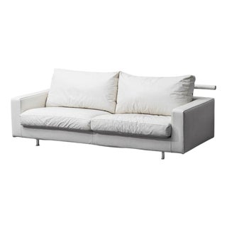 Patrick Model 3-Seater Sofa in White Leather from Flexform For Sale