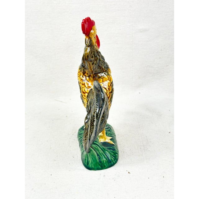 Vintage Ries Japan Hand Painted Ceramic Rooster Figurine For Sale - Image 4 of 8