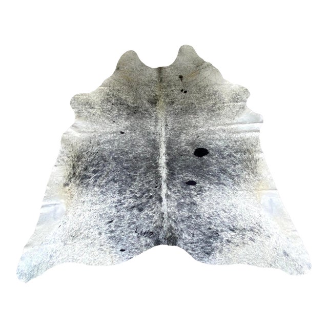 Early 21st Century Natural Black and White Brazilian Cowhide 8' 4" X 8' For Sale