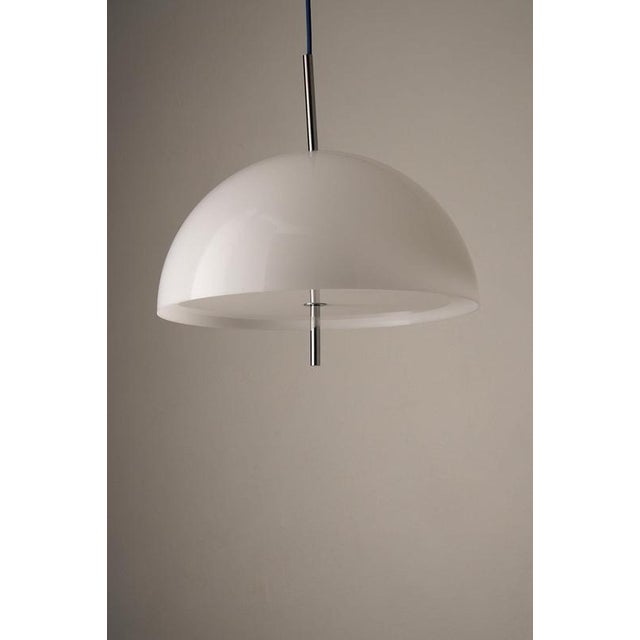 Gold Space Age Translucent Acrylic Glass Semi-Sphere Pendant from Wila, 1970s For Sale - Image 8 of 9