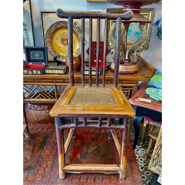 Wood Chinese Elmwood Chairs Late Qing Dynasty , C. 1880–1900, a-Pair For Sale - Image 7 of 15