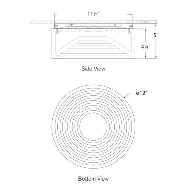 Modern Kelly Wearstler for Visual Comfort Signature Otto Medium Flush Mount in Polished Nickel with Alabaster For Sale - Image 3 of 3