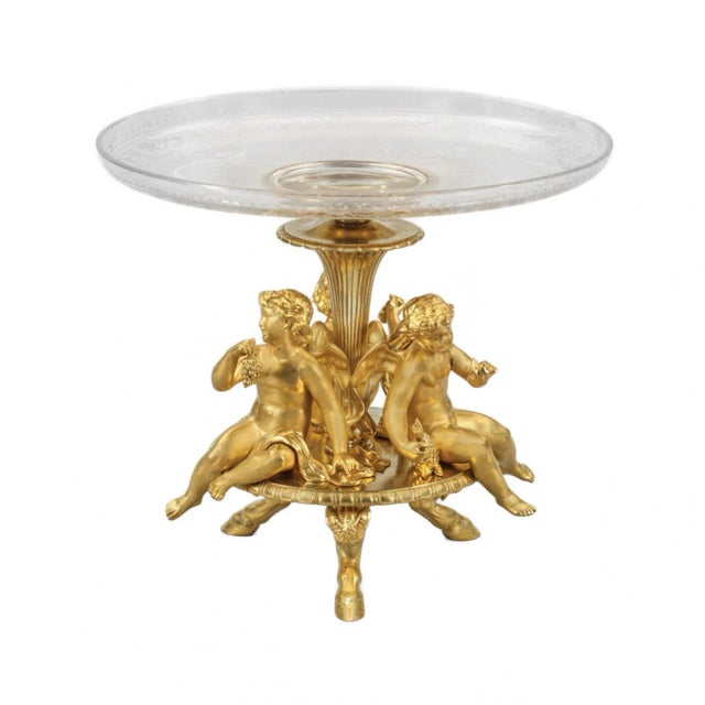 Metal Napoleon III Delicate Fruit Vase from Es Calier De Cristal Paris For Sale - Image 7 of 7