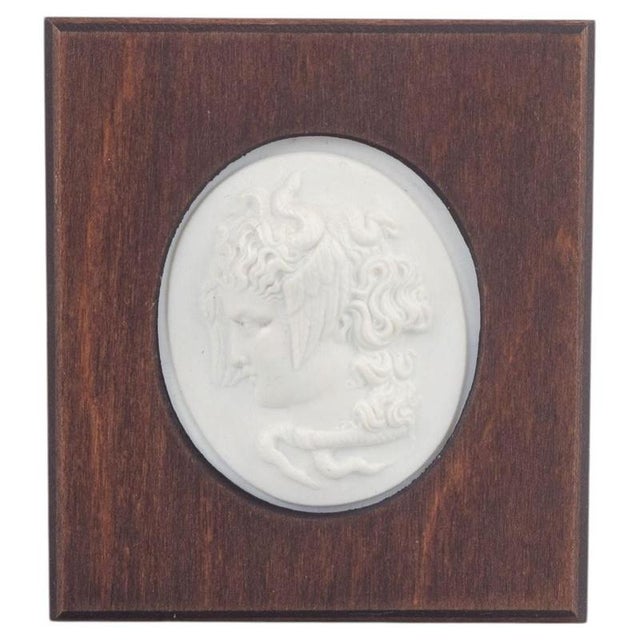 1970s Small Relief Plaque in White Biscuit Porcelain Depicting Medusa by Meissen, 1970s For Sale - Image 5 of 5