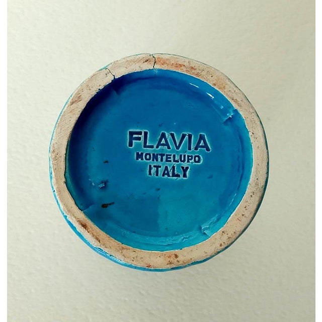 Mid-Century Rimini Blue Vase from Bitossi-Flavia Montelupo, in Very Good conditions. Designed 1960 to 1969 This piece has...