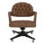 Edward Wormley for Dunbar Tufted Cantilevered Desk Chair in Spinneybeck Saddle L For Sale