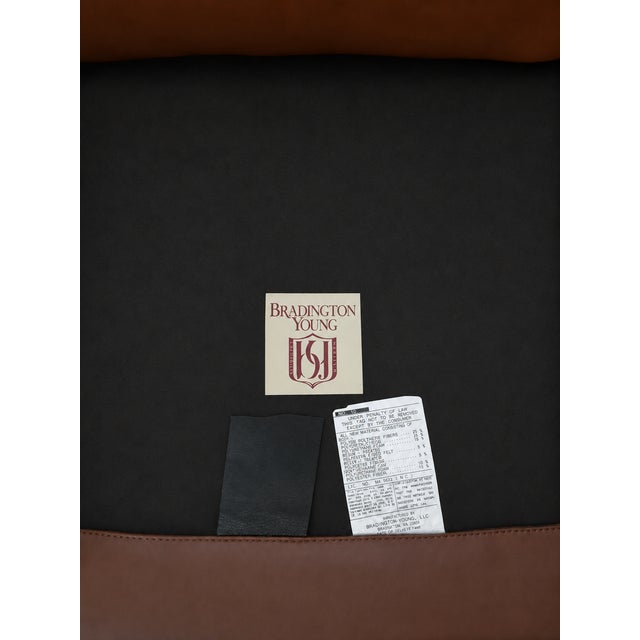 Bradington Young Mid 20th Century Bradington & Young Brown Leather Chair For Sale - Image 4 of 10