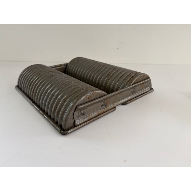 Vintage Commercial Double Loaf Ribbed Bread Pan For Sale - Image 12 of 15