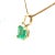 Modern 8 Carat Colombian Emerald Solitaire Pendant Necklace in 14k Gold For Sale - Image 3 of 6