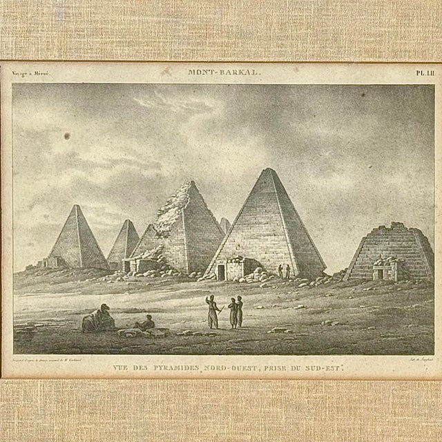 19th Century Mont-Barkal Etching From Voyage À Méroé by Frédéric Cailliaud, Framed For Sale - Image 4 of 9