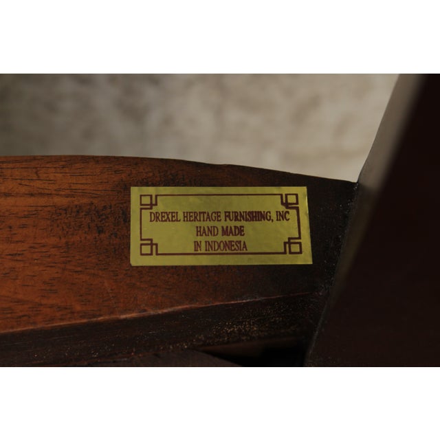 Set of 6 Maitland Smith Shield Back Mahogany Dining Chairs For Sale - Image 17 of 18