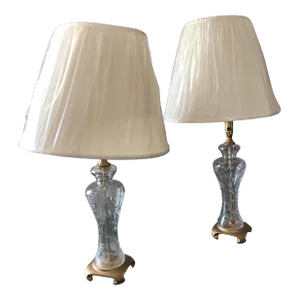 Set of Two Late 20th Century Crystal Table Lamps