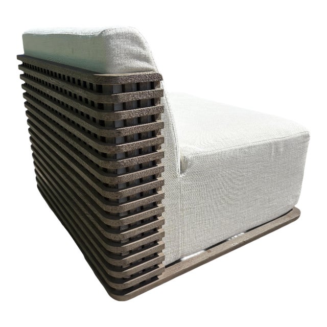 RH Trelica Teak Outdoor Lounge Chair For Sale