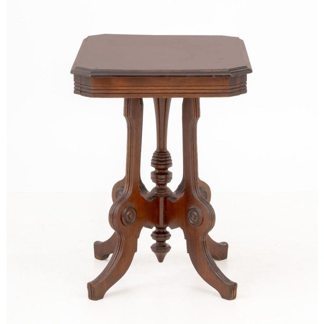 Aesthetic Movement Mahogany Occasional Table, late 19th century. 28" H x 28.5" W x 20" D. Provenance: From an East Village...