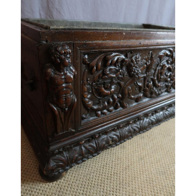 Renaissance Planter in Carved Walnut For Sale - Image 9 of 13
