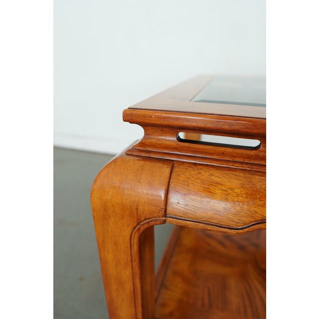 Vintage Century Furniture Burlwood End Table For Sale - Image 13 of 15