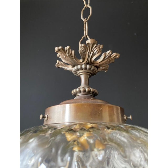 1960s Antique Glass Chandelier, 1960s For Sale - Image 5 of 10