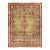 Late 19th Century Antique Indian Agra Rug in Green and Burgundy With Medallion For Sale