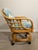 With sculpted bamboo lines these vintage barrel-style arm chairs are full of Palm Beach charm. The pastel floral fabric is...