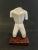 Cubist style, chiseled technic and hand carved sculpture of a male torso standing on a hardwood base. Signed and dated...