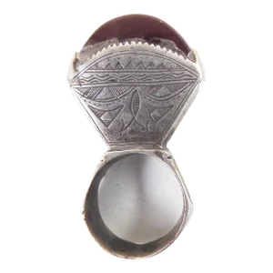Vintage Tribal Silver and Carnelian Ring