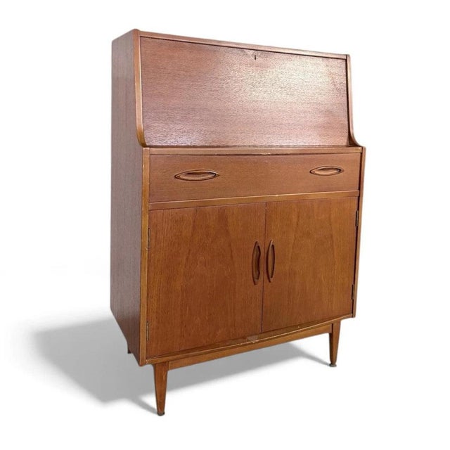 Mid-Century Teak Bureau or Bar Cabinet from Jentique, 1960s For Sale - Image 4 of 11