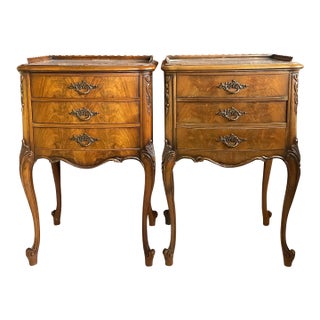 Vintage French Style Nightstand Pair by Empire Manufacturing Company For Sale