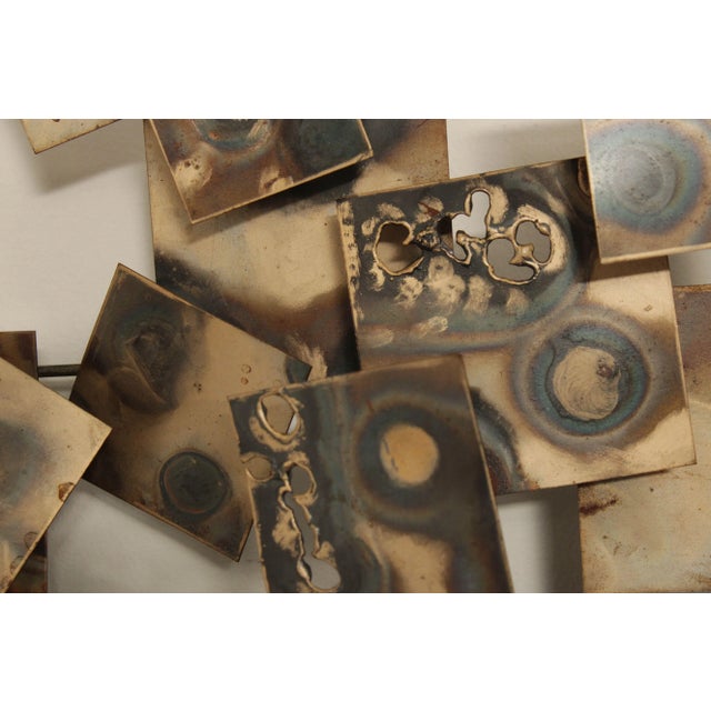 Mid 20th Century Mid-Century Modern Large Brutalist Metal Wall Sculpture For Sale - Image 9 of 13
