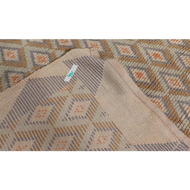 Blue Doris Leslie Blau Vintage Swedish Pile Rug For Sale - Image 8 of 8